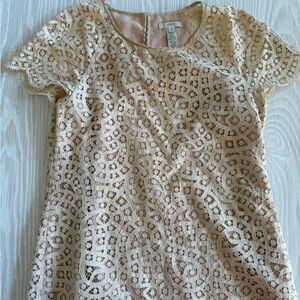J. Crew Beige Lace top